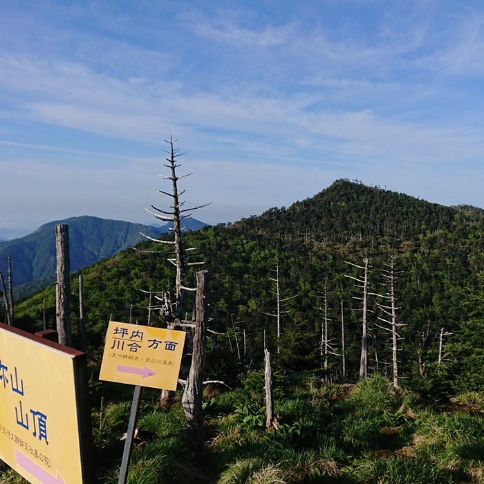 弥山小屋から見る八経ヶ岳